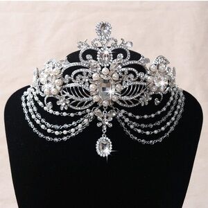 Elegant Silver Crystal Tiara